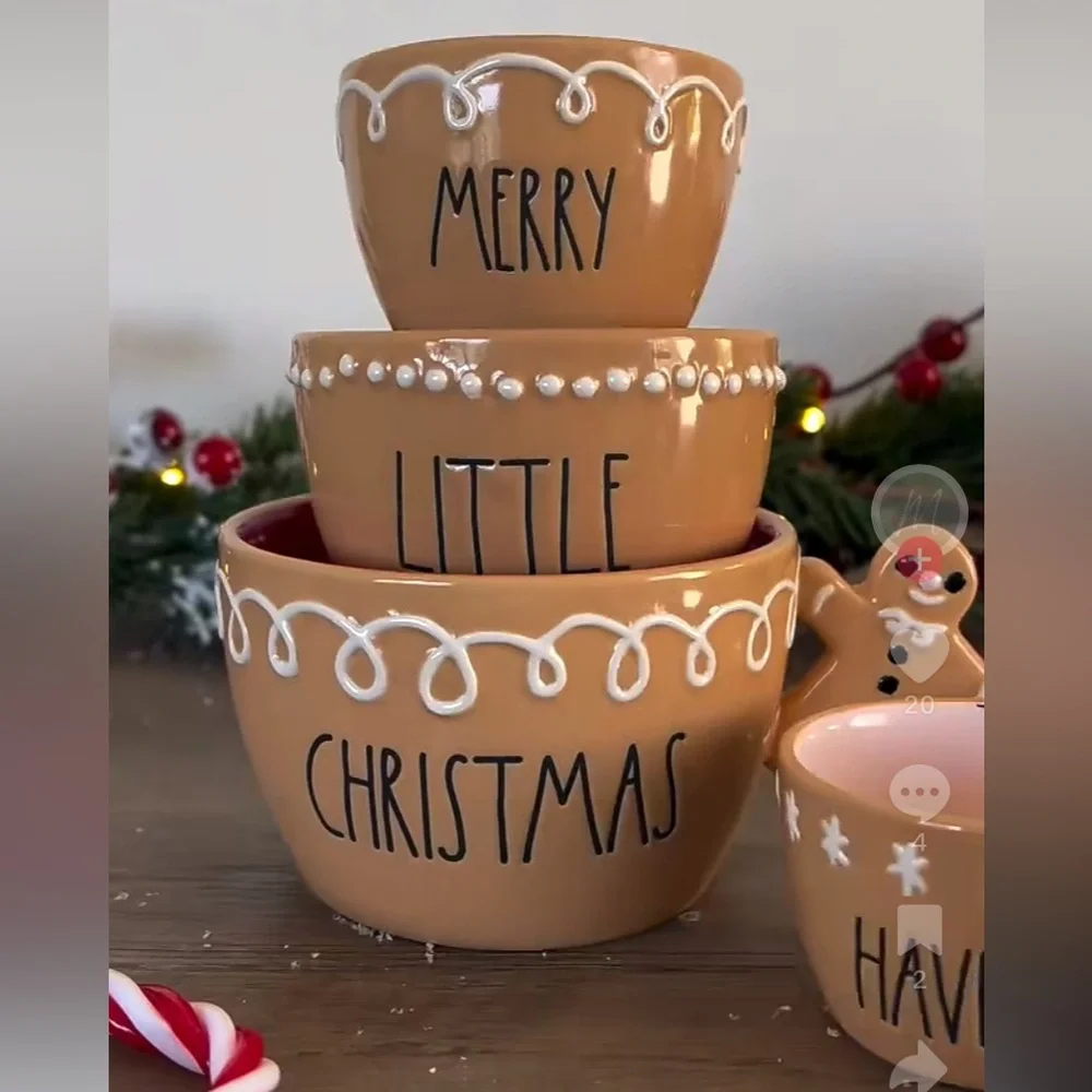 Rae Dunn Gingerbread Measuring‎ Cups